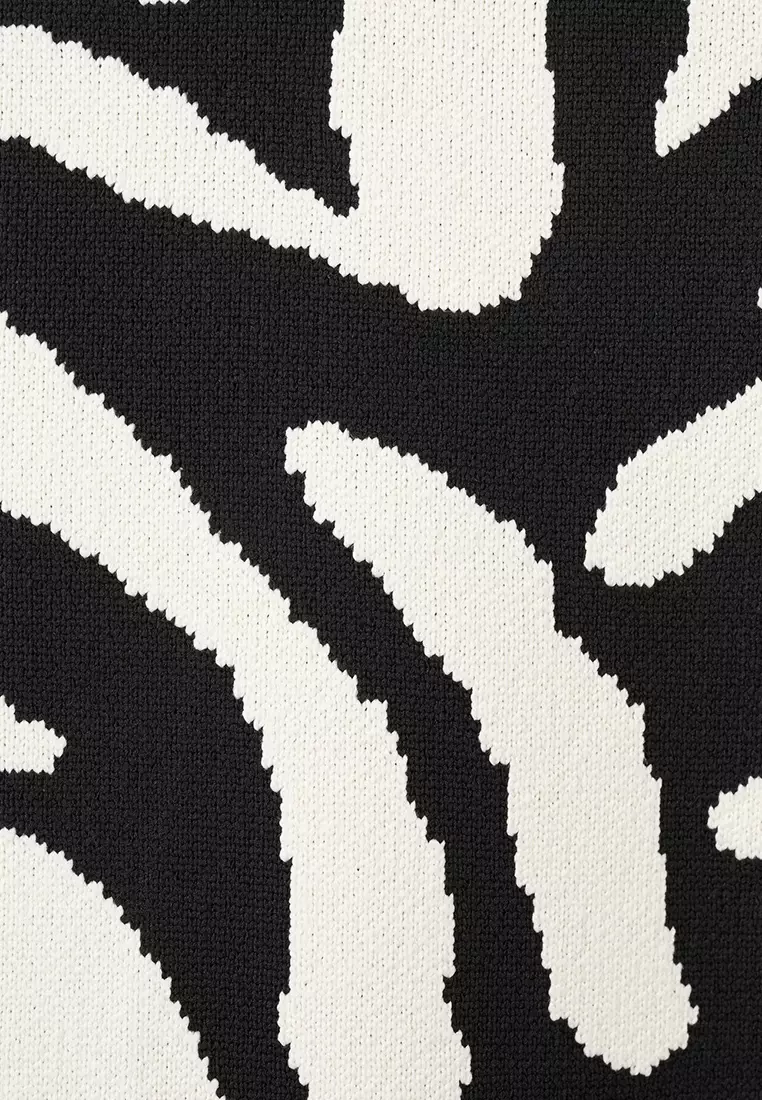 Zebra Print Knit Top