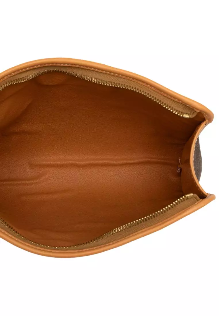 Pre-Loved Celine Macadam Coated Canvas Clutch