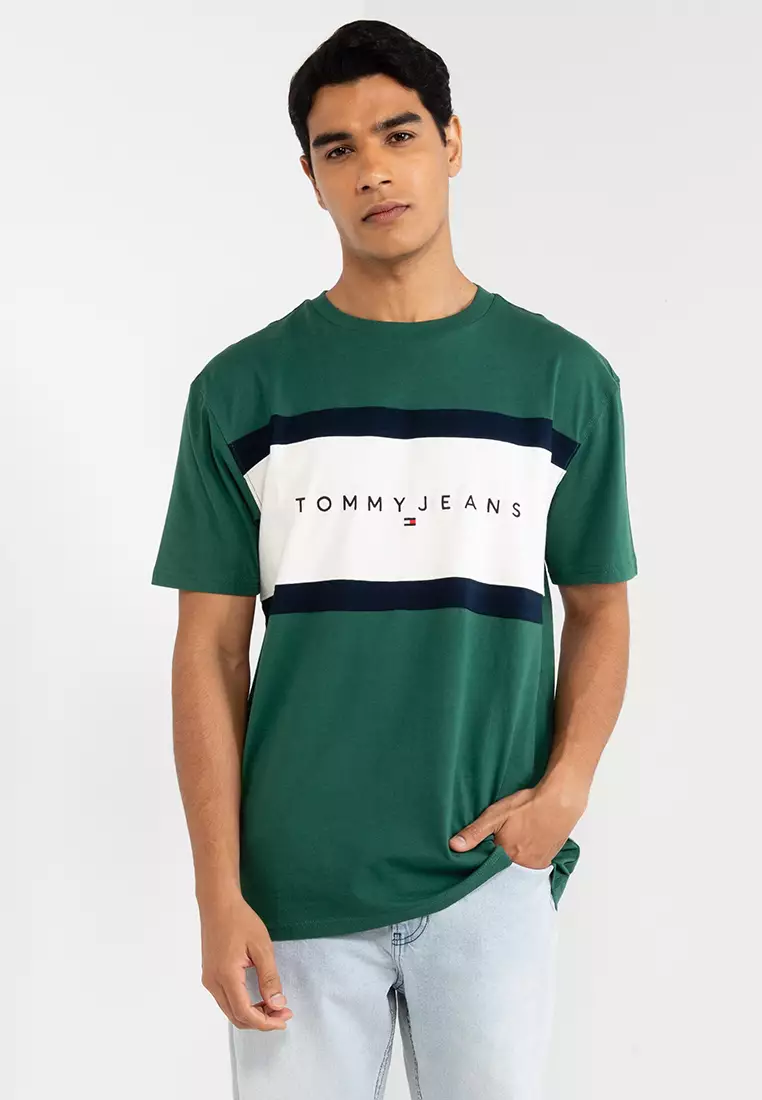 Tommy jeans green shirt deals