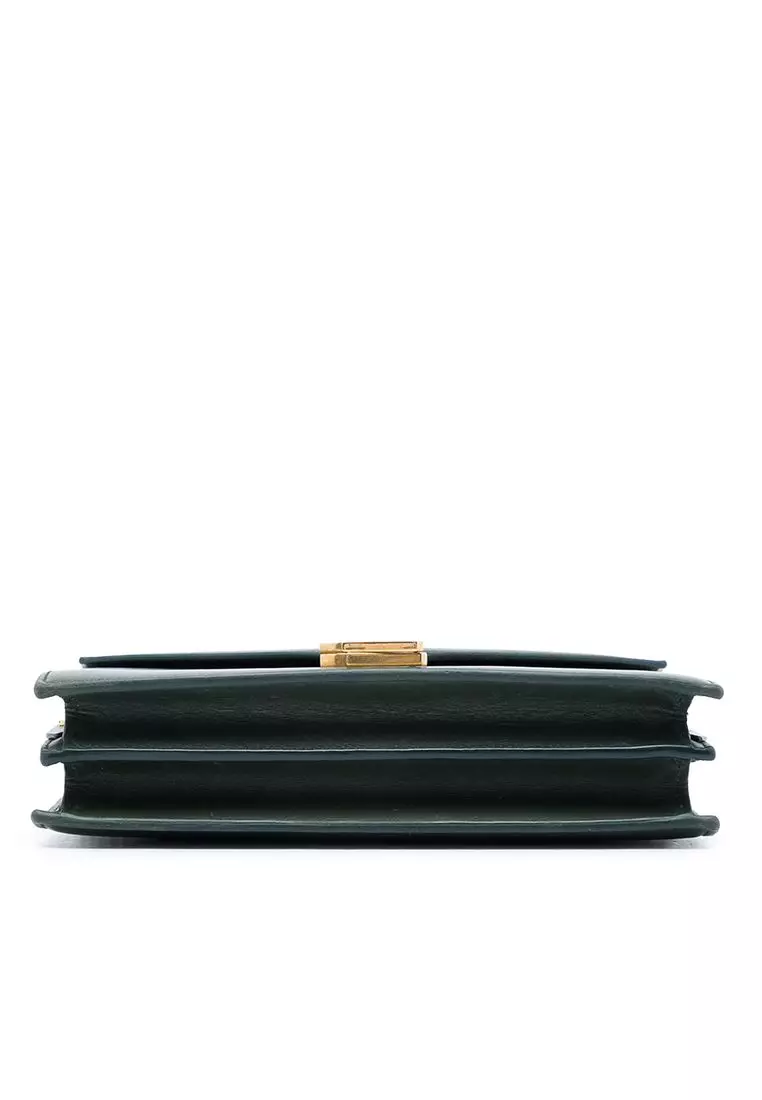 Pre-Loved Saint Laurent Smooth Calfskin Monogram Cassandra Clasp Bag
