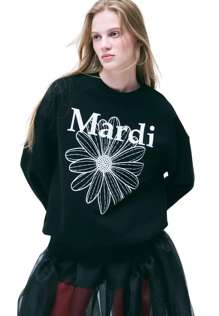 Sweatshirt Flowermardi - Black White