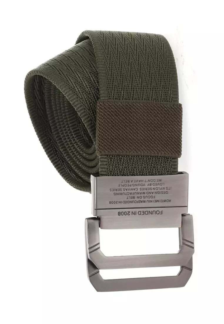 Jhoseph Tali Ikat Pinggang PrIa Army Canvas Metal Buckle 125cm ORIGINAL - Green