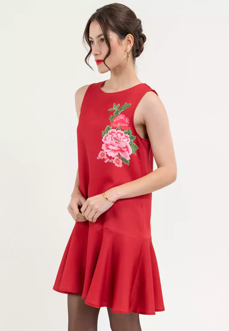 Wea Embroidery Print Dress