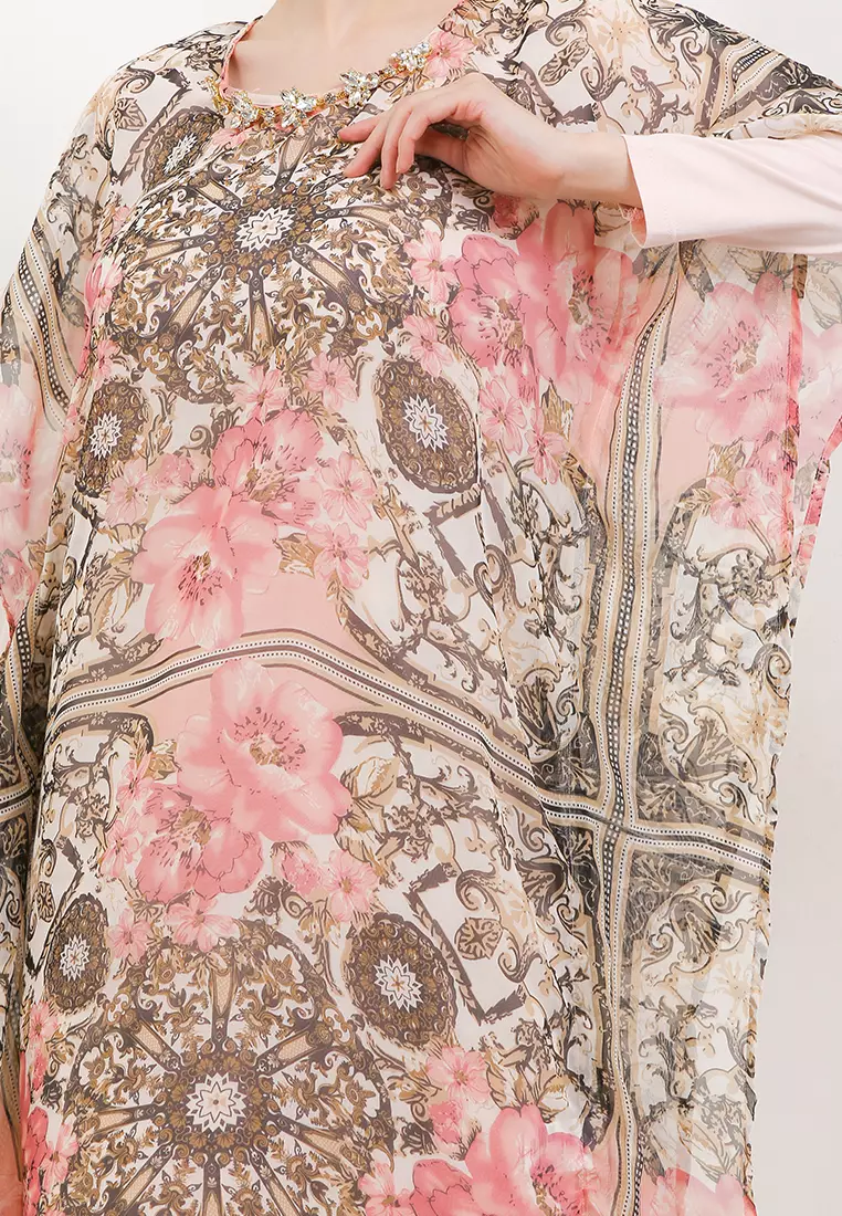 Chanira Festive Romana Kaftan-Pink Multi