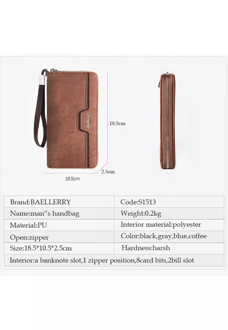 BAELLERRY Men’s Canvas Style Bifold Wallets | Stylish Wallets for Men Coffee