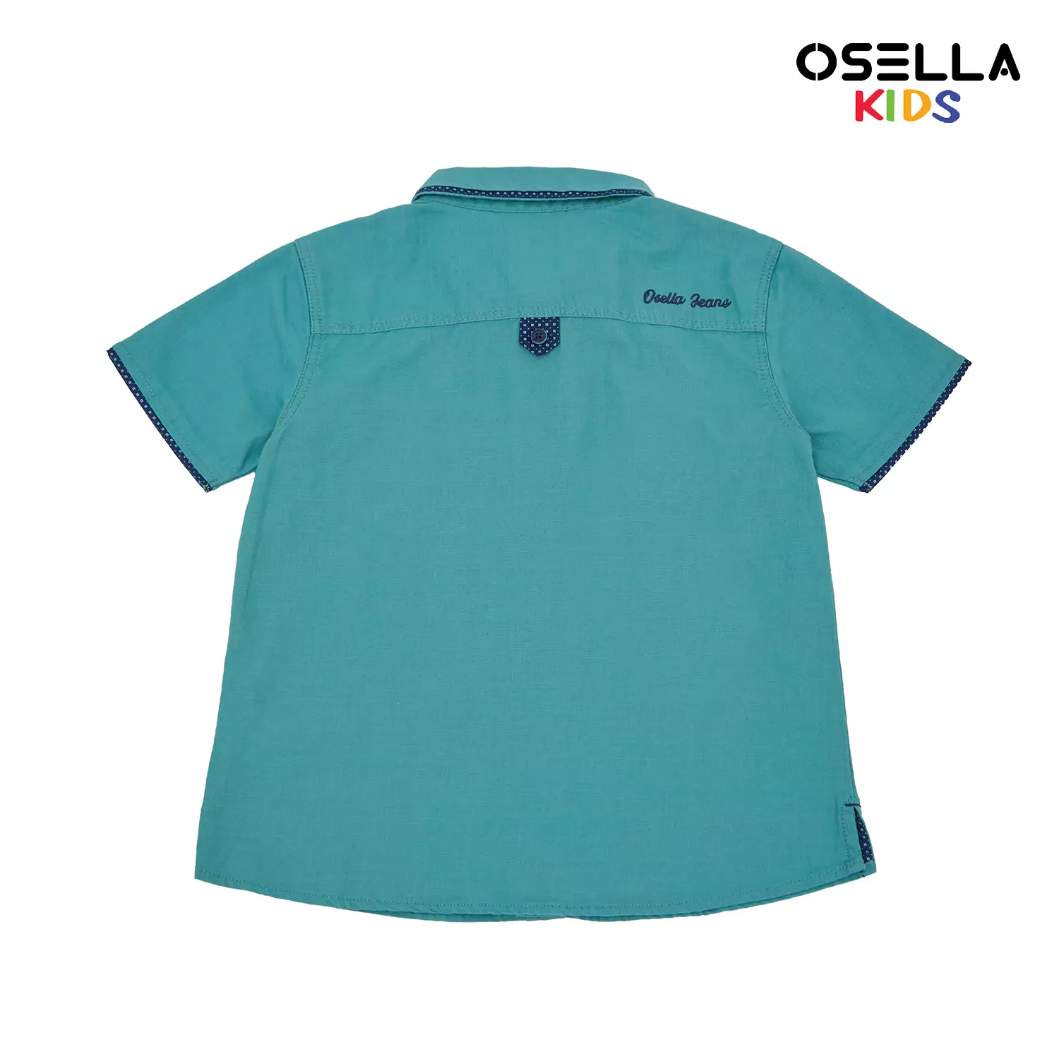 [NEW] Osella Regular Short Sleeve Collared Shirt With Additional Tie 22324004 | Kemeja Lengan Pendek Anak Laki-Laki