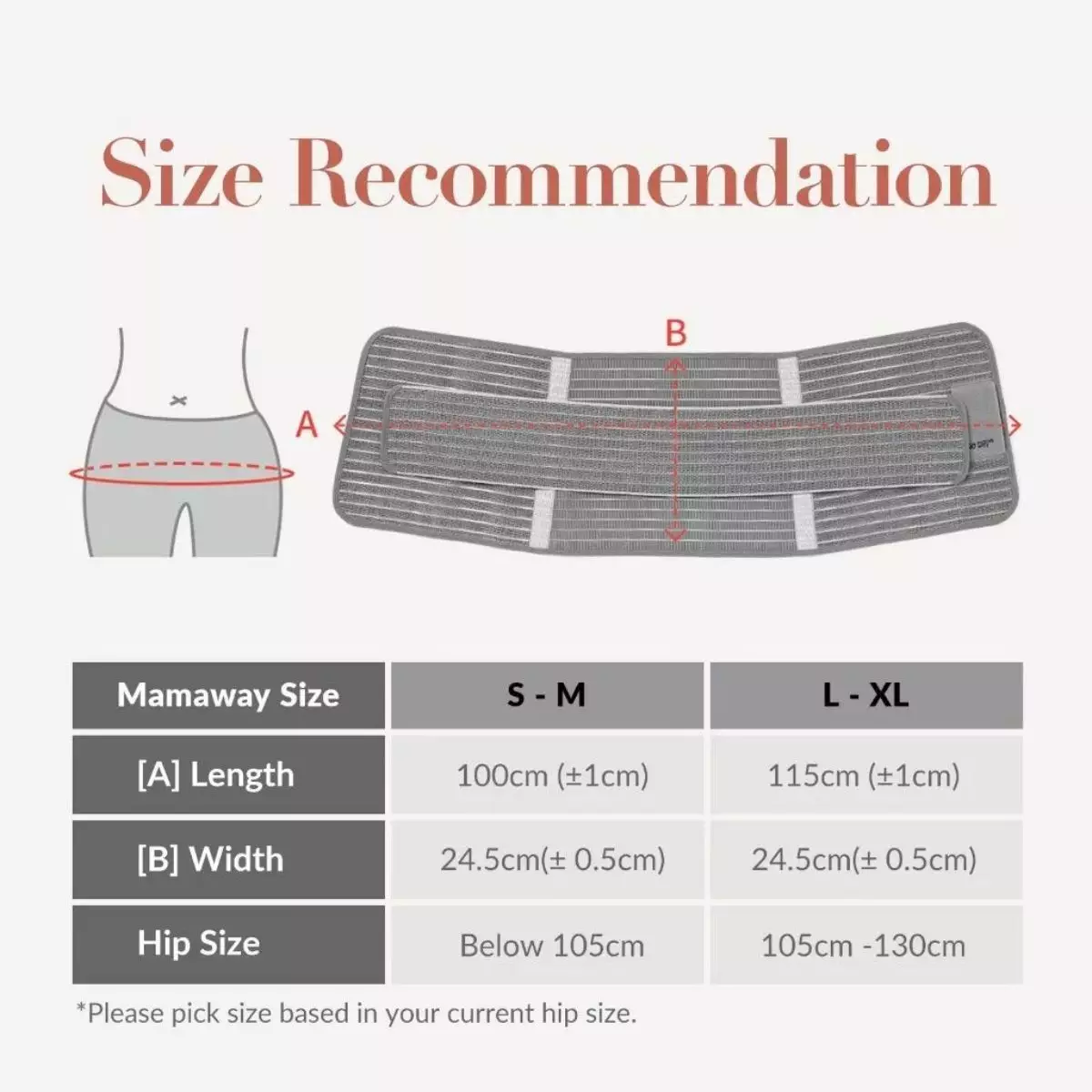 Mamaway Nano Bamboo Postnatal Belly Band Corset Grey - Korset Pasca Melahirkan (Abu)