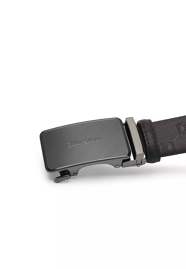 Gift Set - Leather RFID Wallet + 35mm Automatic Buckle Belt (禮盒 - 皮具錢包 + 腰帶) - 黑色