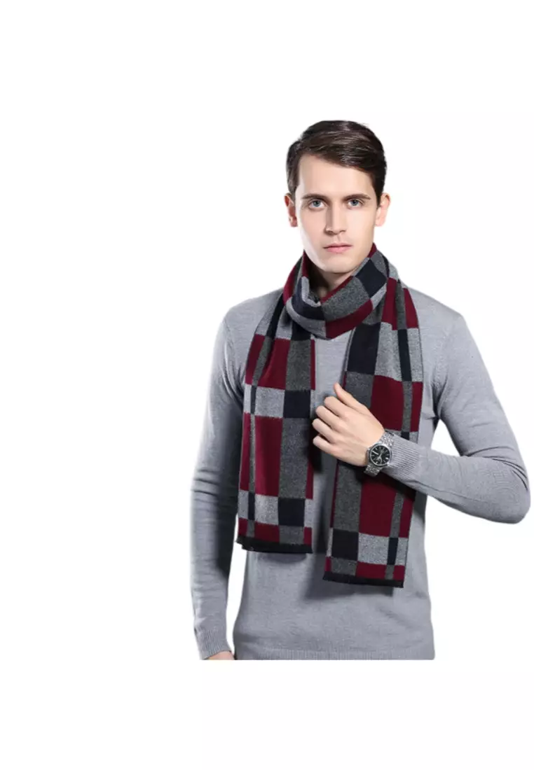 Men's Warm Scarf for Autumn and Winter - Thick Korean Style Long, Versatile Scarf