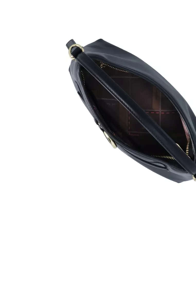 Lara Strapped Top Handle Bag - Black