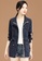A-IN GIRLS beige and navy Fashion Color Blocking Versatile Trench Coat 4A59FAA1B7E80AGS_3