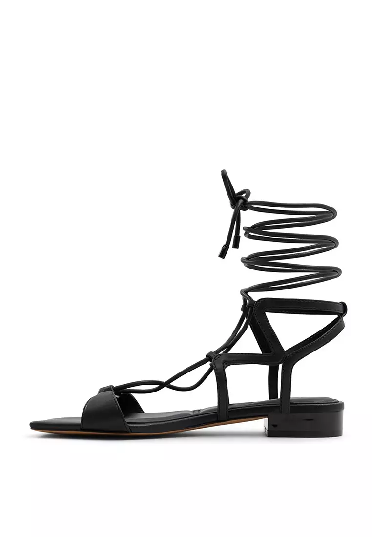 Aldo black gladiator sandals online