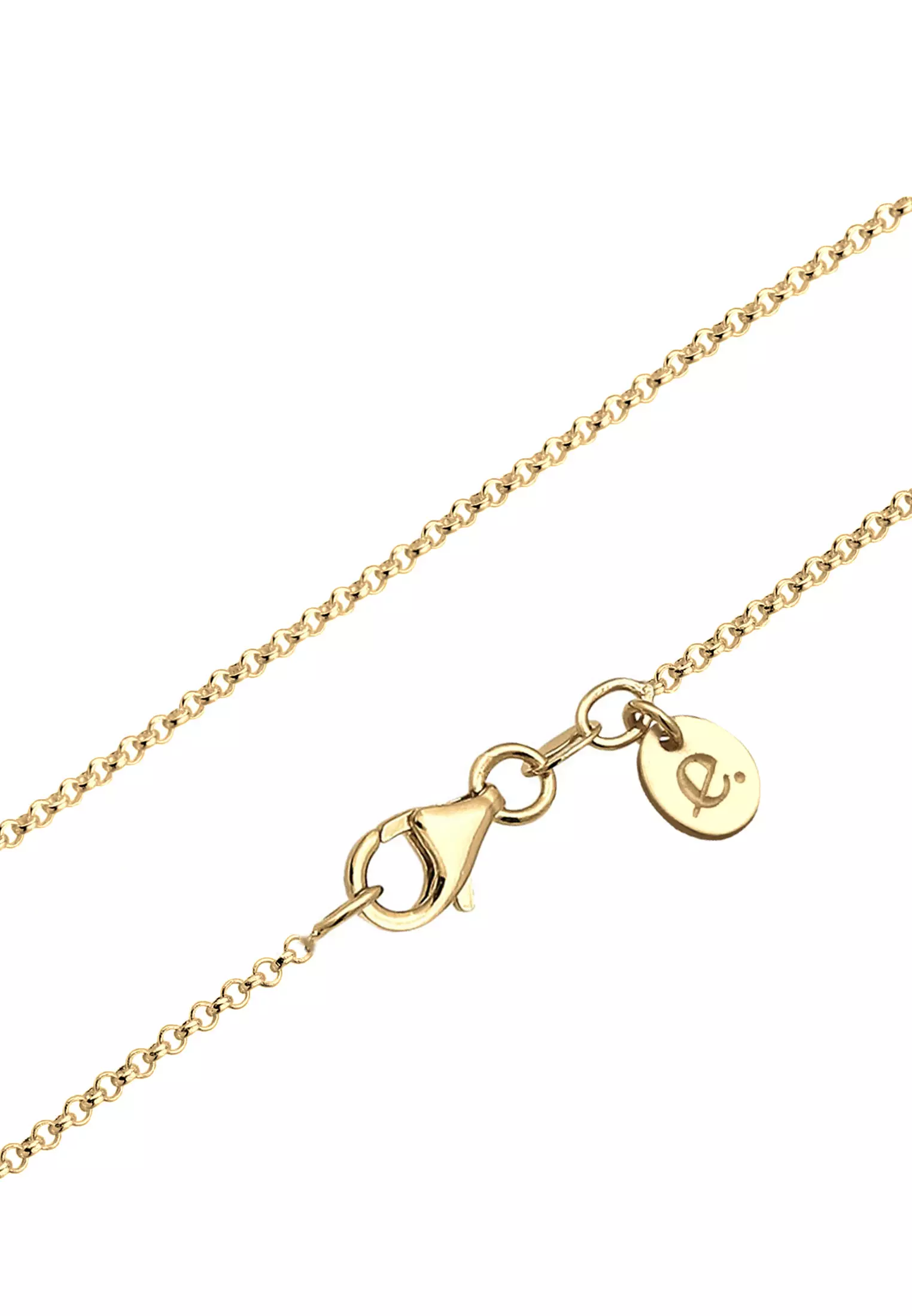 Necklace Drop Sapphire Blue Gold Plated