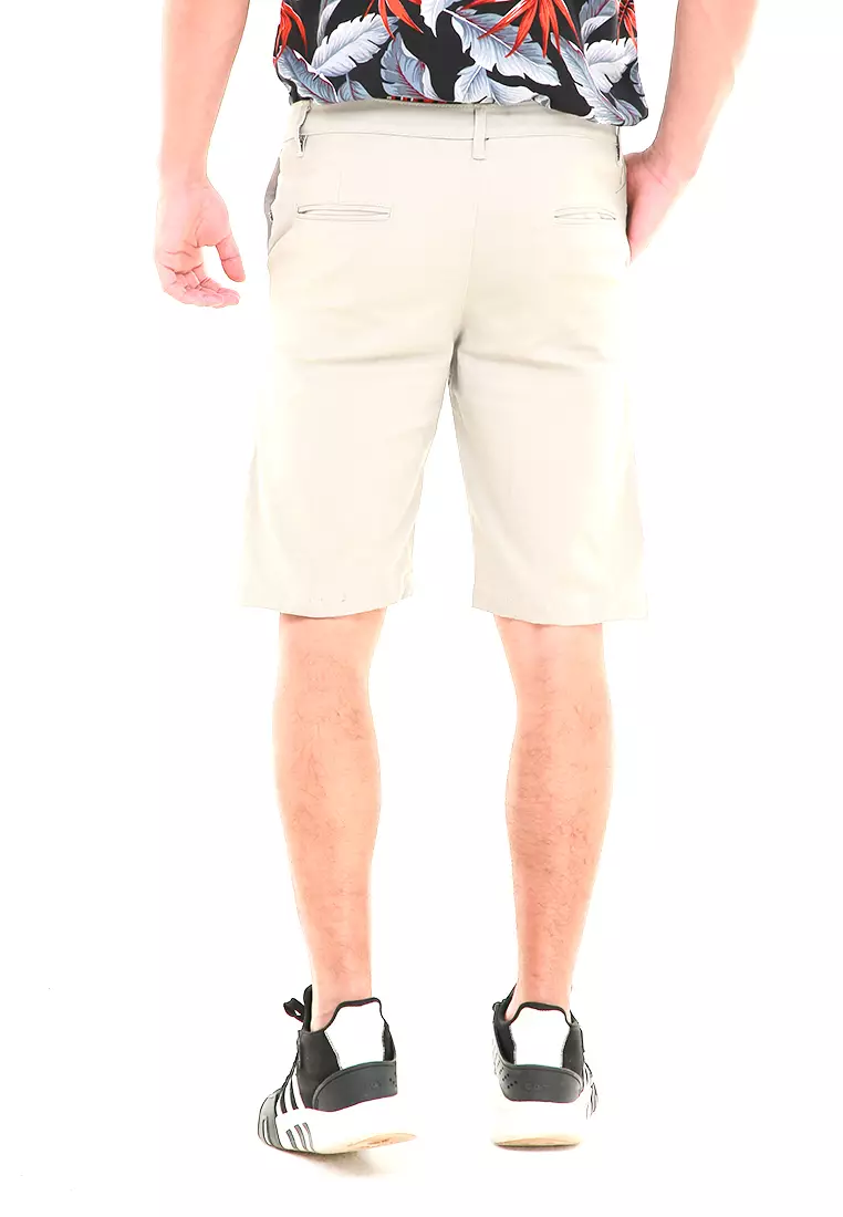 Rishham Celana Pendek Chino Pria Premium Stylish Casual Short Pants Material Cotton ORIGINAL - Cream