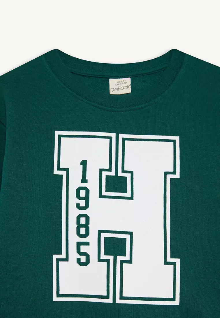 Crew Neck Printed Sweatshirt