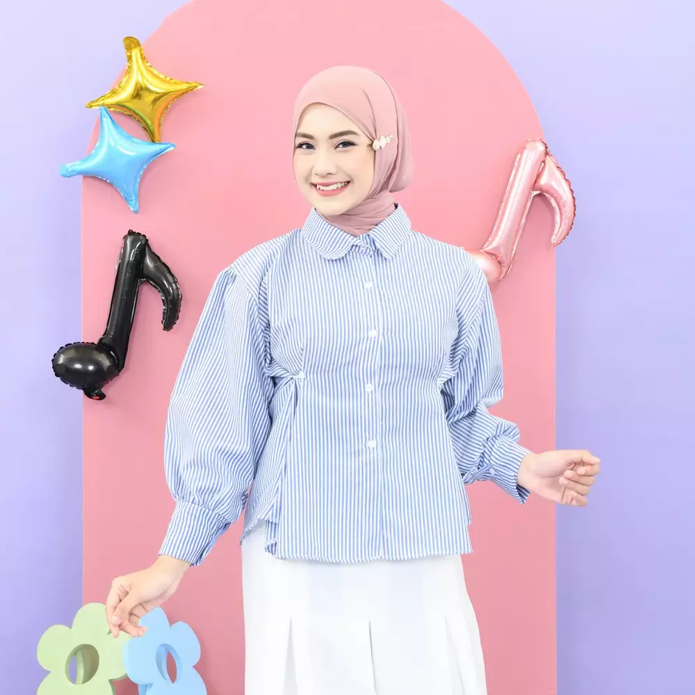 Dyandra Kemeja - Stripe Blue M19735 R44S4