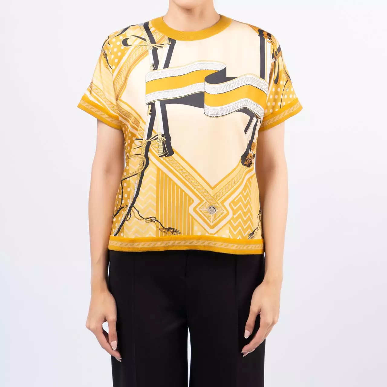 Poste Aux Lettres Short Sleeves Twillaine Sweater Jaune Laiton