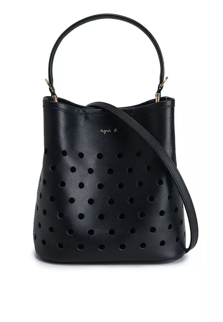 Buy agnès b. Perforated Leather Small Tote Bag 2026 Online | ZALORA