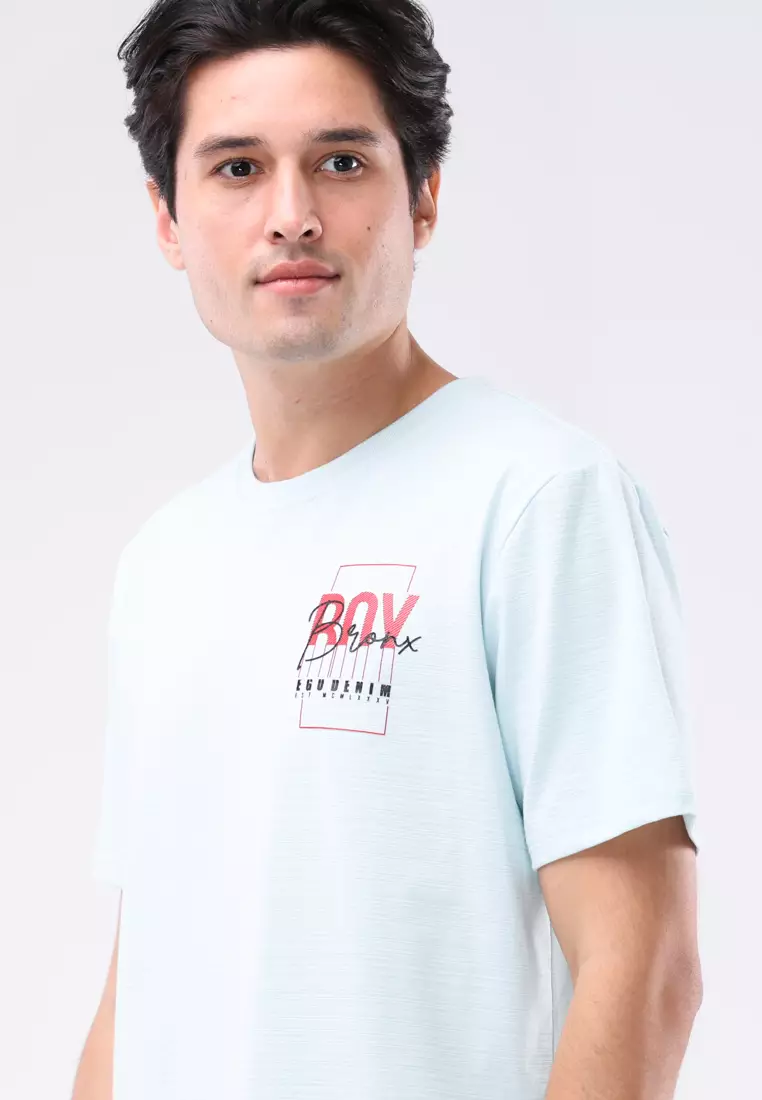 Round Neck Streaky Short Sleeves