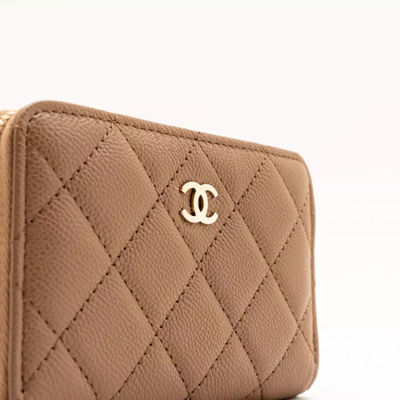 CC Classic Zipped Coin Purse Brown