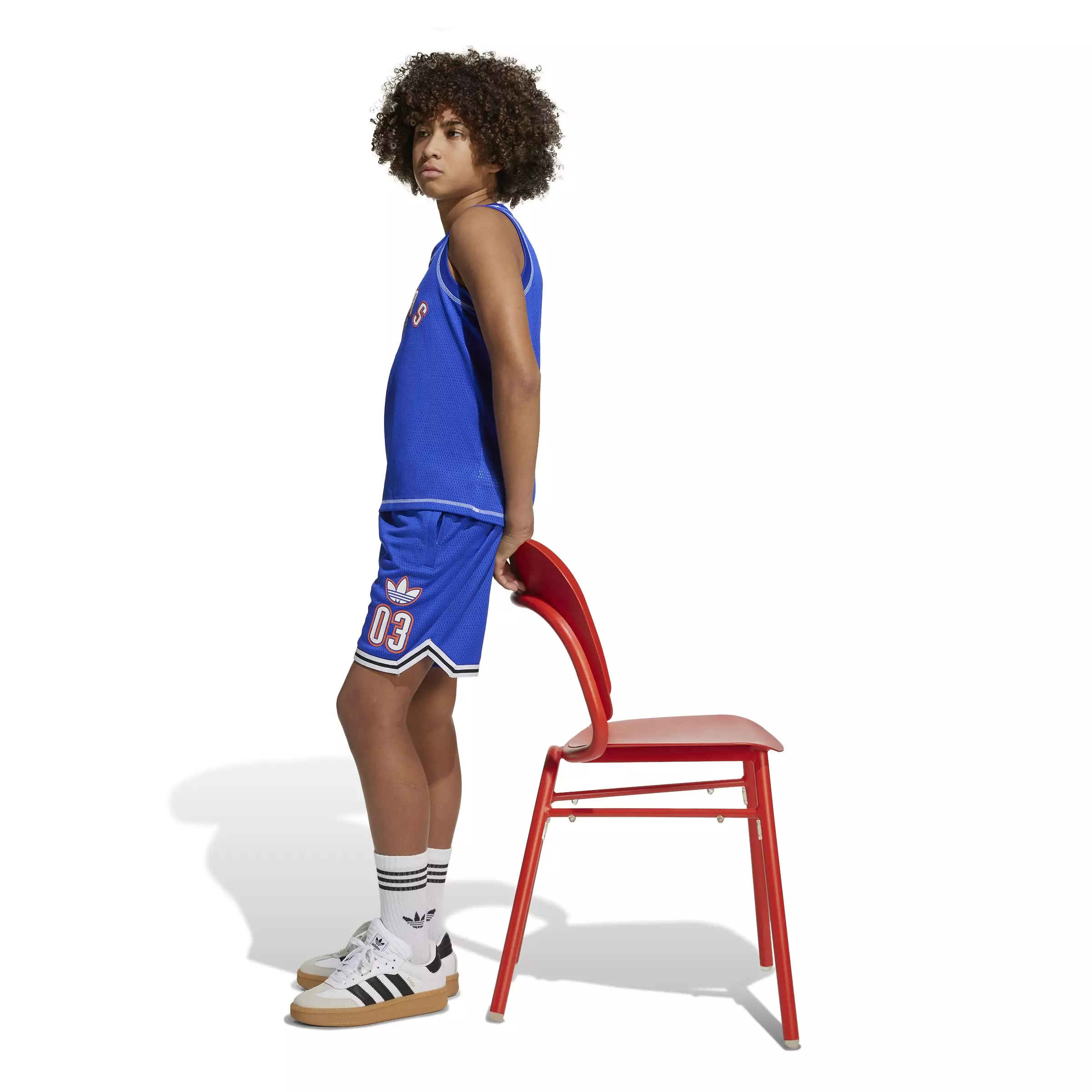 ADIDAS Mesh Shorts Kids JX5274 - Celana Pendek Anak (Biru)