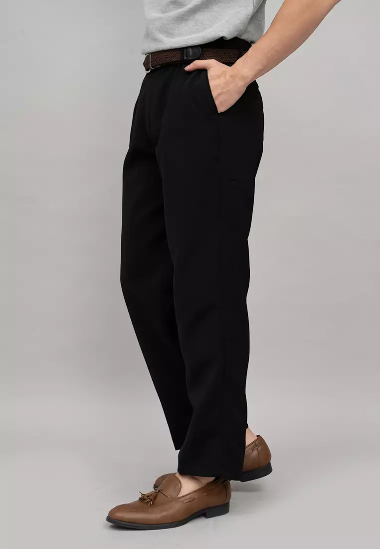 Houseofcuff Celana Panjang Bahan Regular Loose Fit Pants Hitam