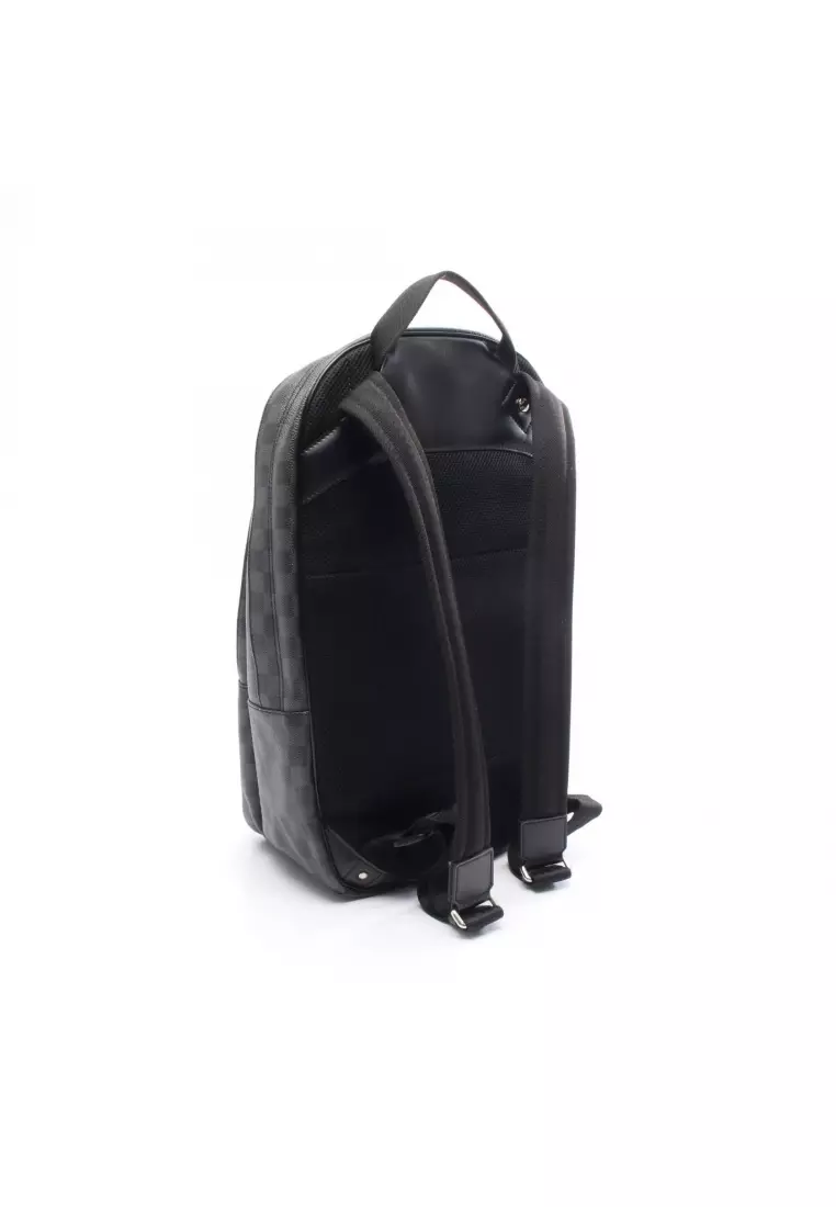 Pre-Loved Louis Vuitton Michael Damier Graphite Backpack rucksack PVC leather black