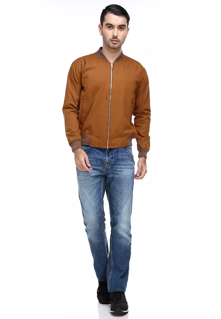 Jems Jacket Bomber Pria & Wanita Deluxe Material Canvas Baby Premium ORIGINAL - Gold