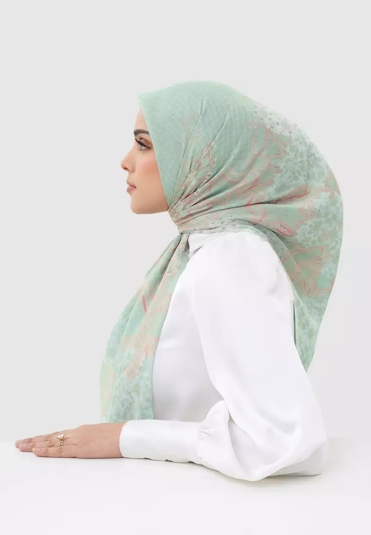 Haramain 2 Satin Square - Jade