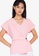 ZALORA WORK pink Wrapped Button Top 4F3DAAABC8FB79GS_7