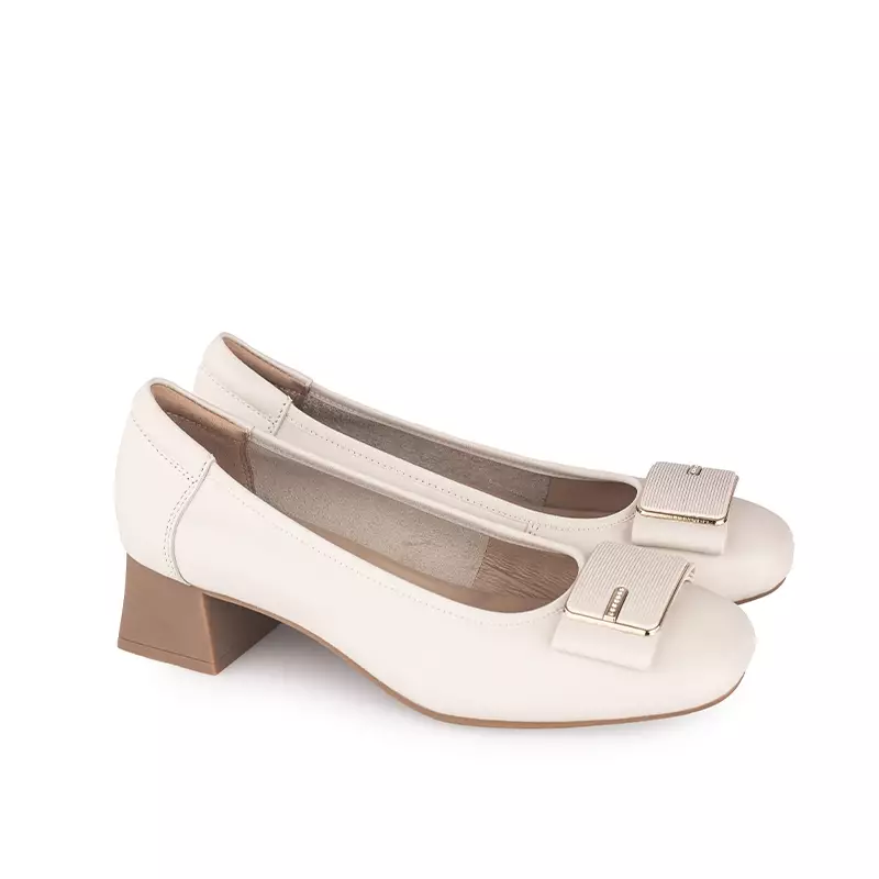 Sepatu Pantofel Formal Wanita Gino Mariani Deana Off White