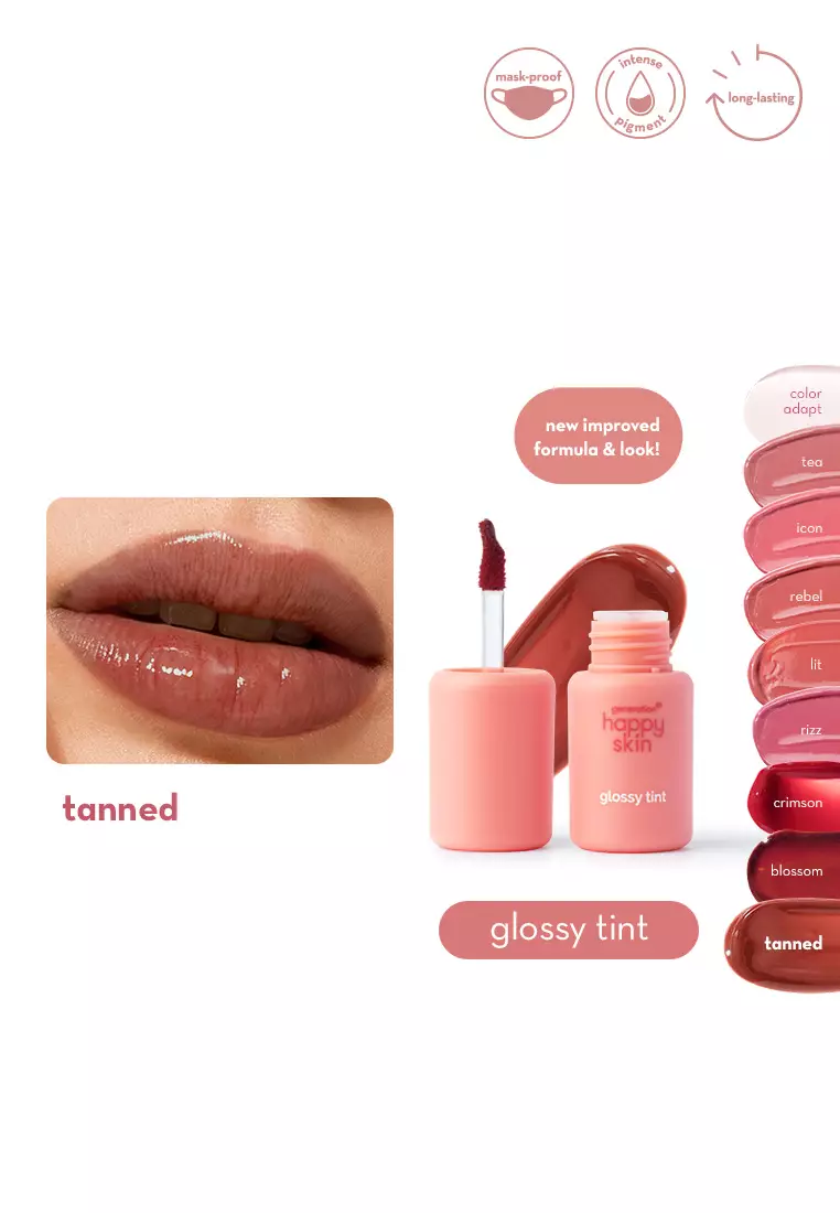 Buy Happy Skin Generation Happy Skin Kiss & Bloom Glossy Tint in Tanned