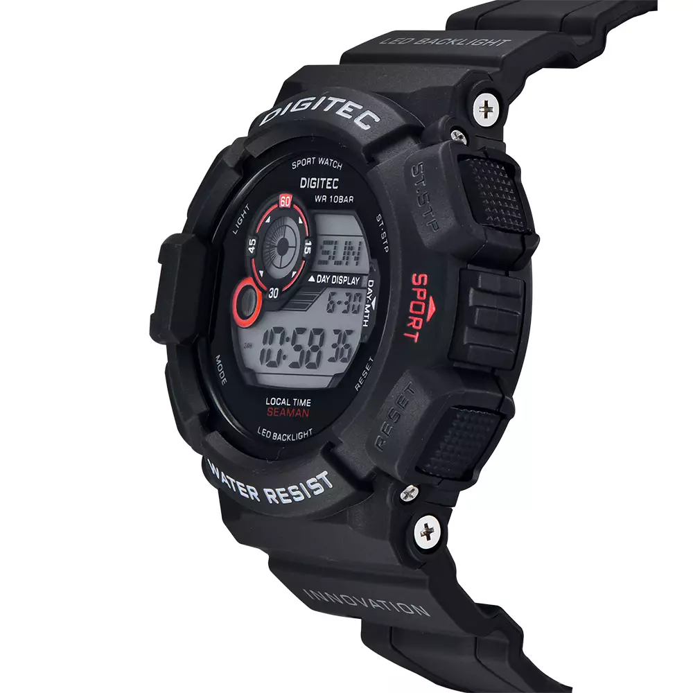 DIGITEC Jam Tangan Digital Pria DG-5028T Water Resist - BKRD4W Black