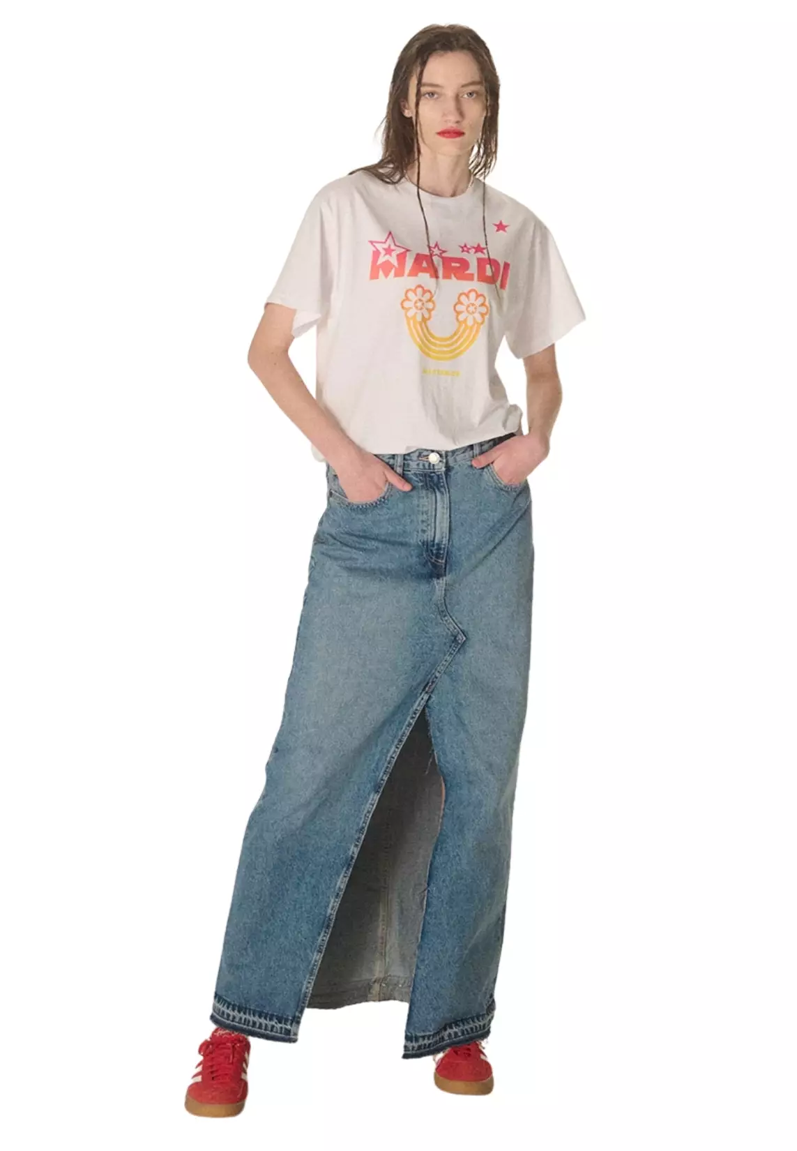 Tshirt Rainbow Gradation - White Pink