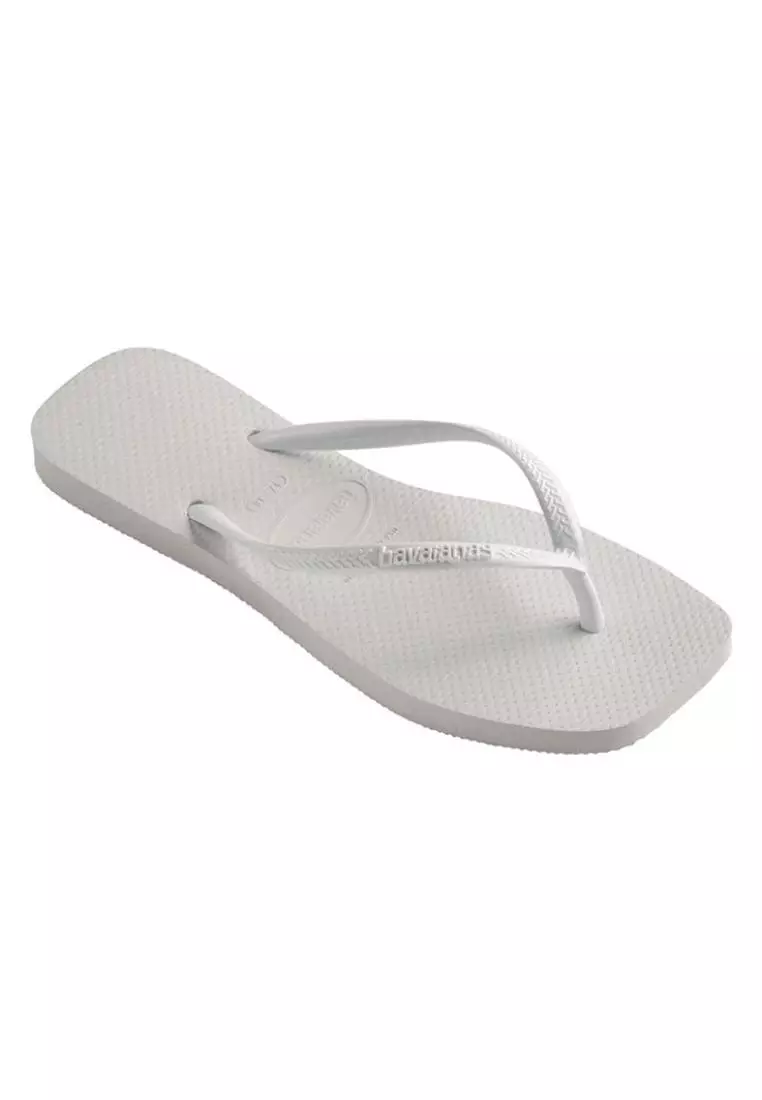 Slim Square Solid Flip Flops