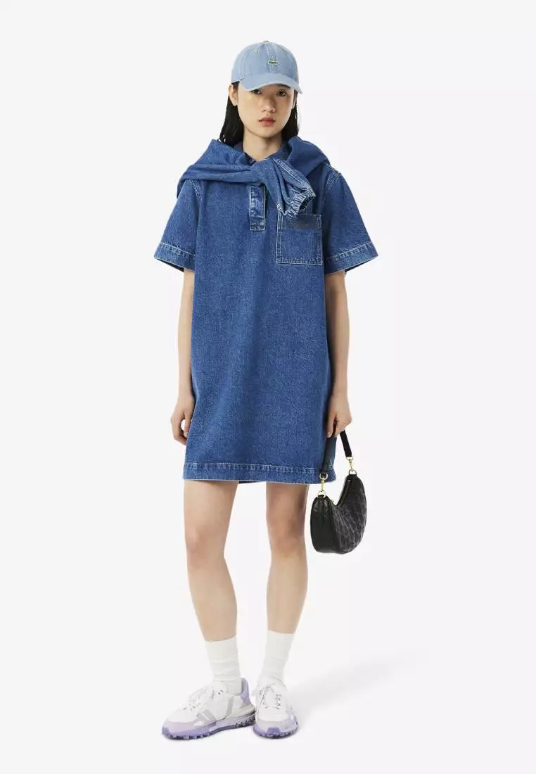 lacoste denim dress Buy Lacoste Oversized Cotton Denim Dress 2026 Online