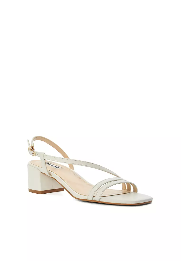 Discount on Dune London  shoes - SKU: Maryanne Block Heeled Sandals White