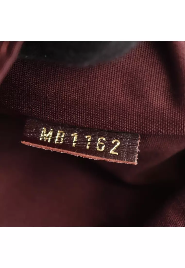 Pre-Loved Louis Vuitton Saumur PM monogram idyl Sepia Shoulder bag canvas leather Bordeaux ivory