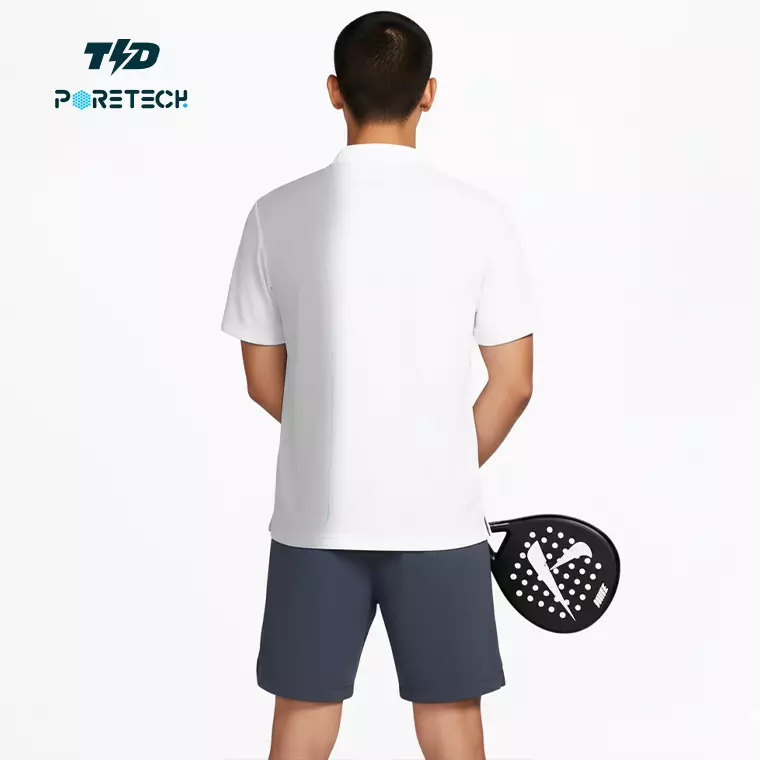 TDACTIVE Jersey Padel Pria Berkerah "light grey gradation" PoreTech MSB31