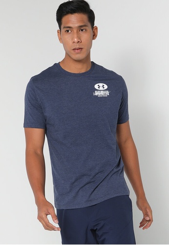 Under Armour navy Symbol Barcode Tee A19B8AAAF802FBGS_1