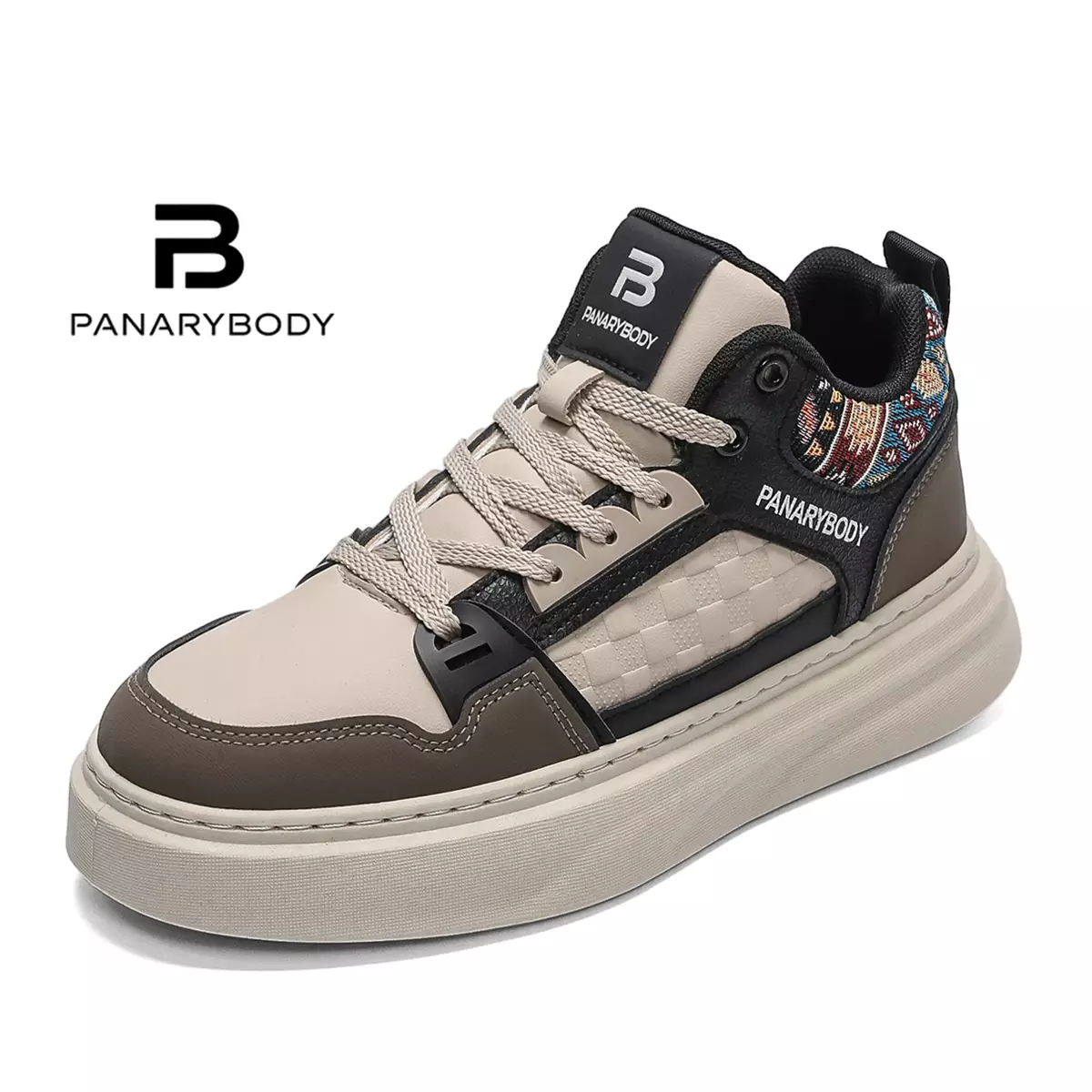 Sepatu Sneakers Pria Casual Kekinian Fashion Sepatu Cowok Motif Batik QNK888