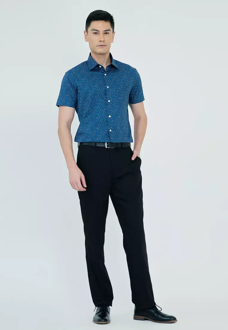 Modern Fit Printed Riviera Casual Short Sleeve Shirt
