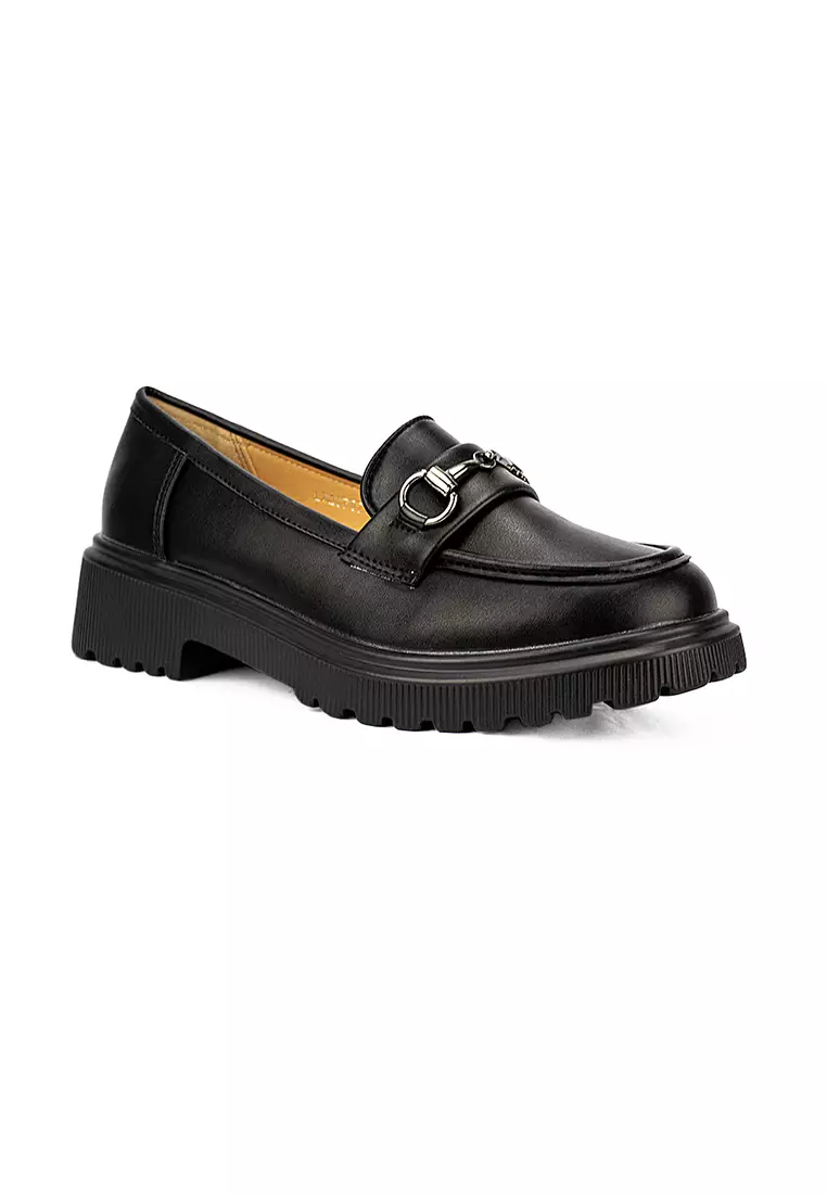 Women's Korean Flats Shoes LW 23767 Black  C28 C54