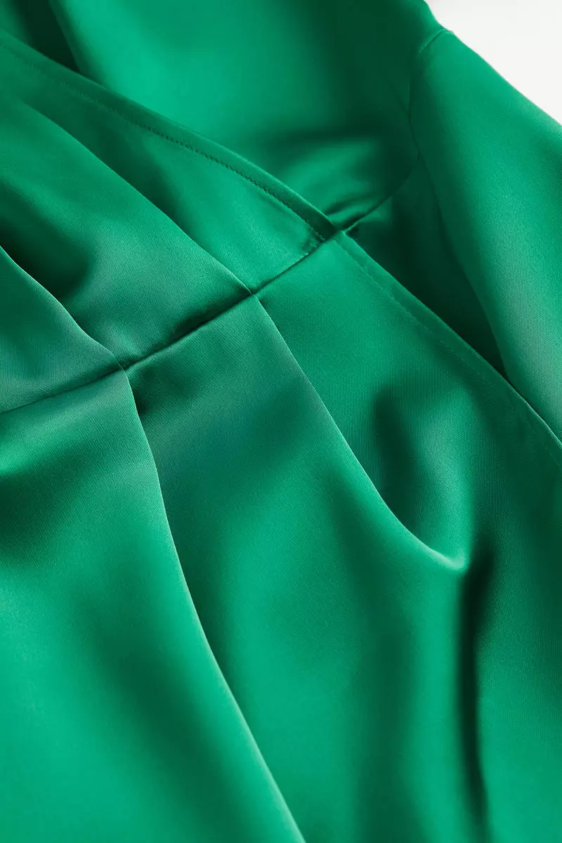 Satin wrap dress