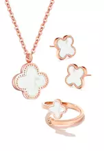 Rose Gold, Black, White