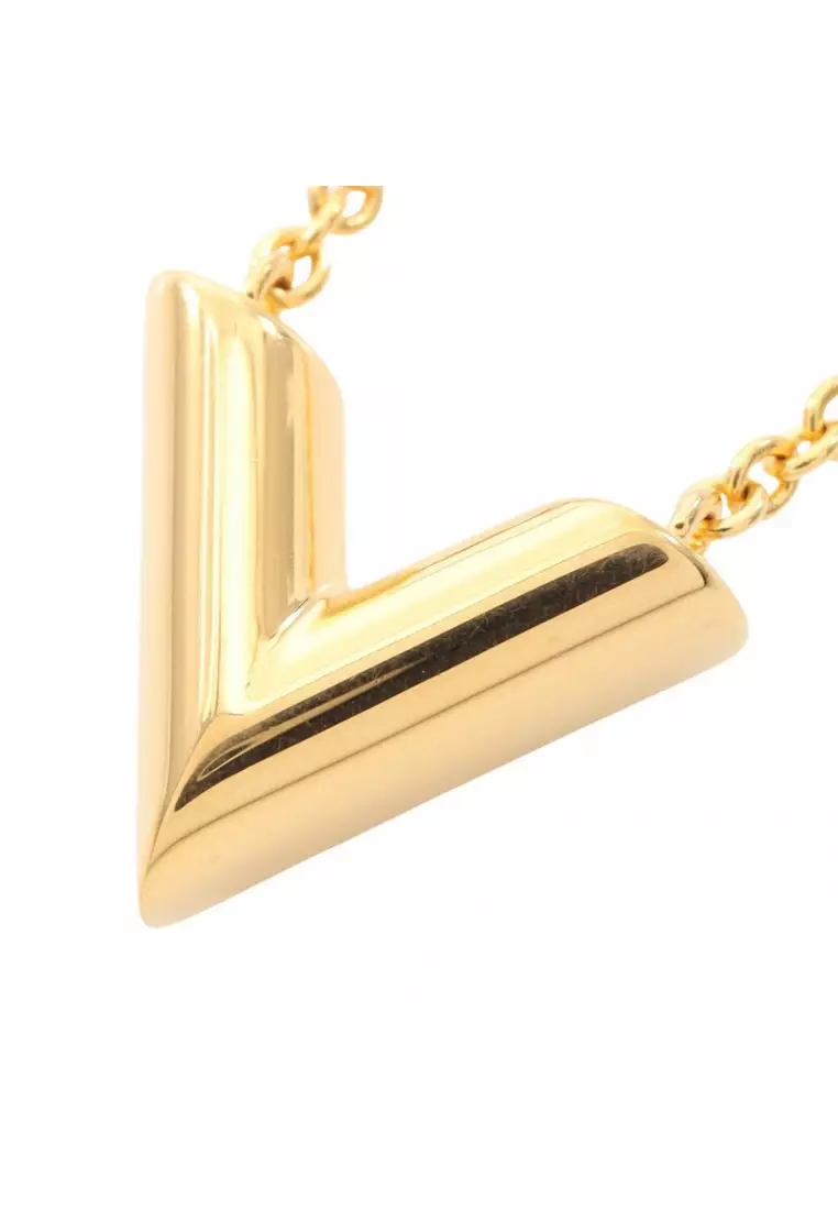 Buy Louis Vuitton Pre-Loved Louis Vuitton essential V necklace GP gold ...