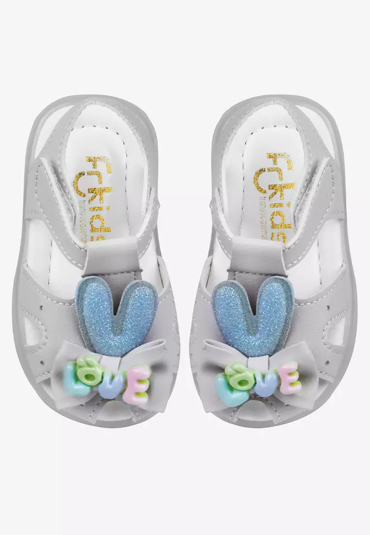 Sepatu Sandal Anak Perempuan Prewalker dengan Lampu LED A.Mia