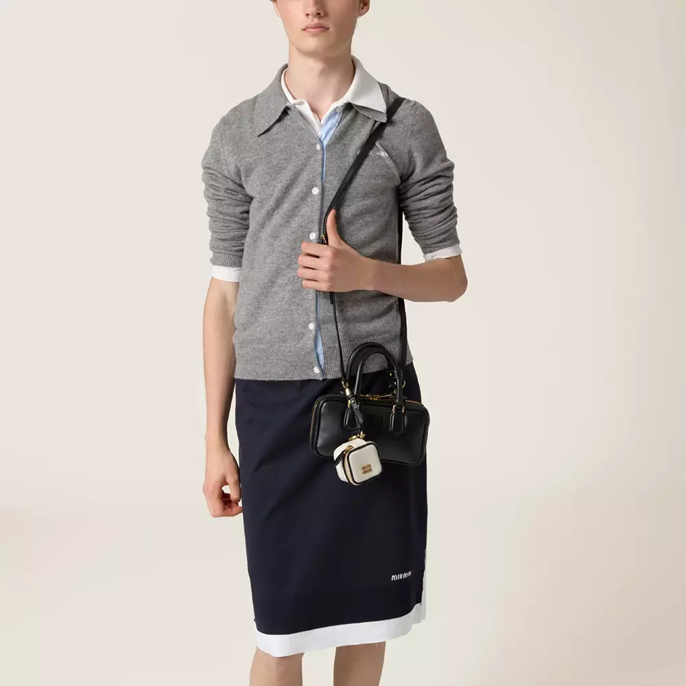 Mini Arcadie Leather Handbag Black