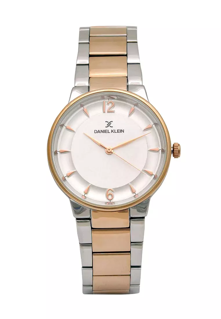 Daniel Klein Jam Tangan Couple - Silver Rosegold - Stainless Steel - DK11976-2