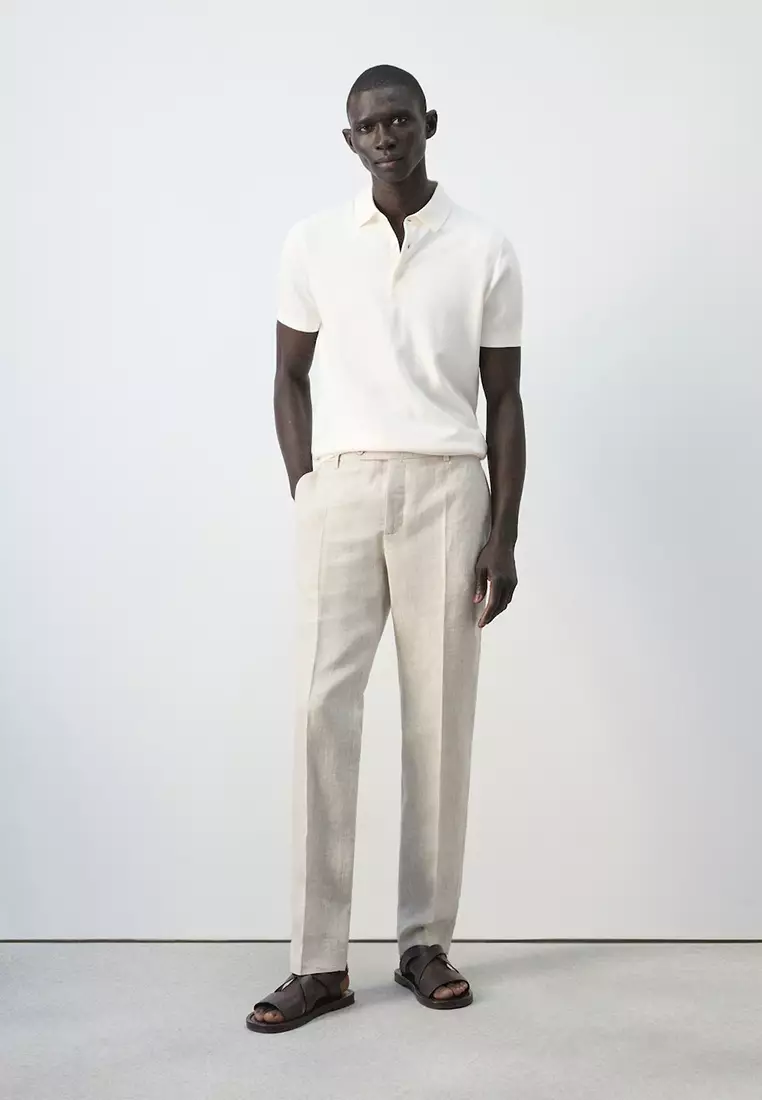 Fine-Knit Polo Shirt